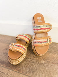 Lorena Double Buckle Slide Sandals