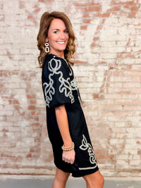 THML Portia Embroidered Dress