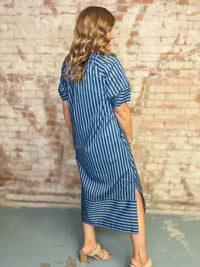 Cathy Stripe Midi Dress