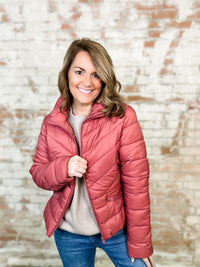 Chevron Puffer Jacket