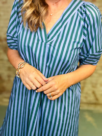 Cathy Stripe Midi Dress
