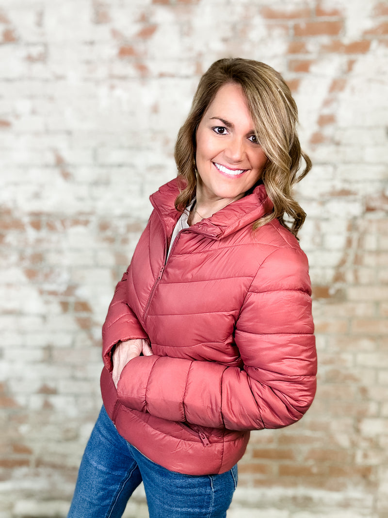 Chevron Puffer Jacket