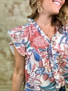 Cassidy Pleated Sleeve Top