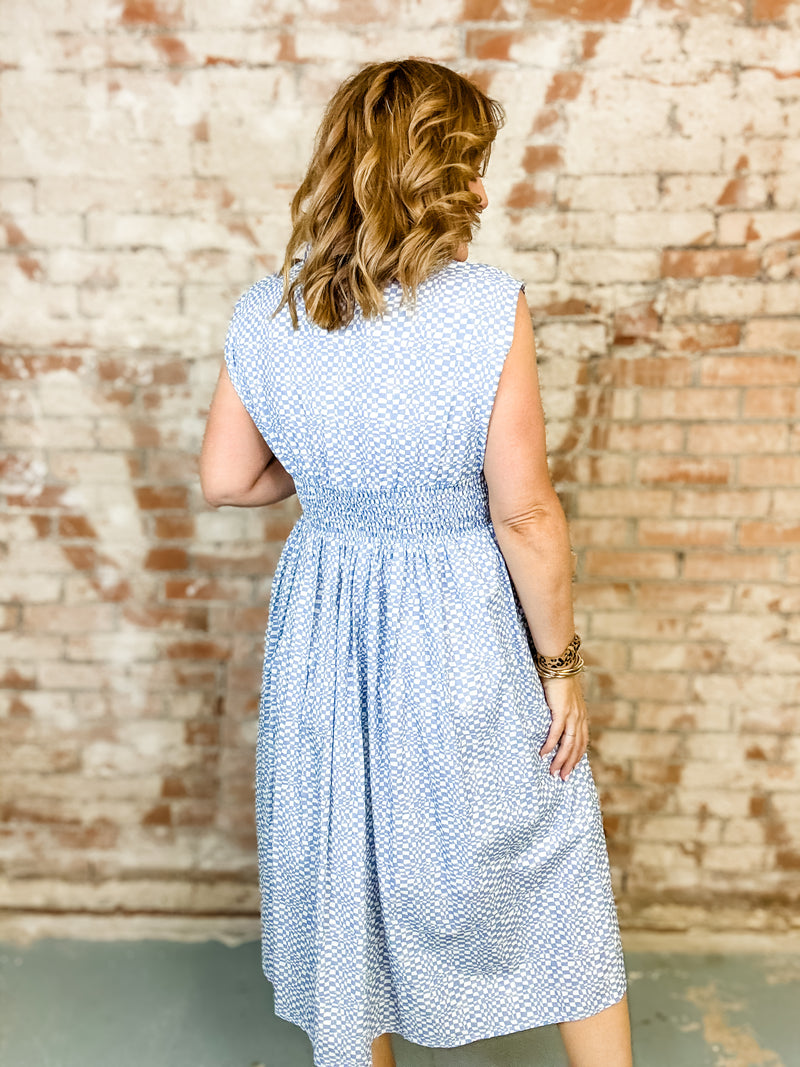 Lorry Geo Print Zip Front Dress - FINAL SALE