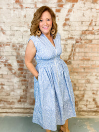 Lorry Geo Print Zip Front Dress - FINAL SALE