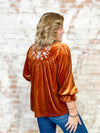 Decker Velvet Embroidered Top