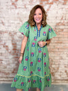Elesha Embroidered Tiered Dress