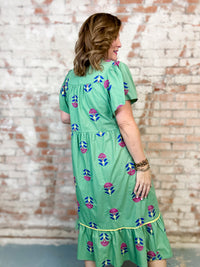 Elesha Embroidered Tiered Dress