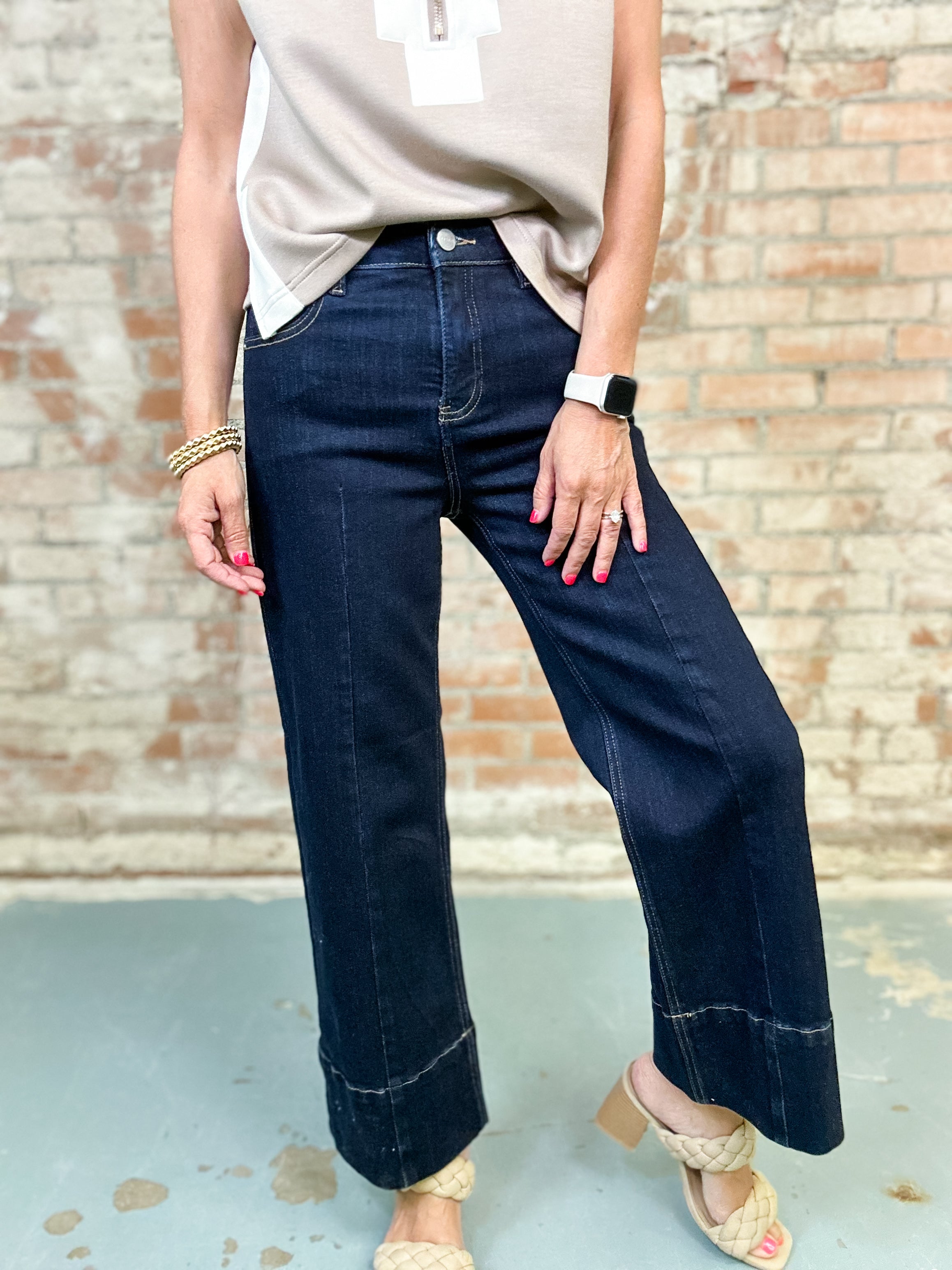 Collins High Rise Wide Leg Jeans
