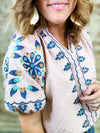 THML Amanda Embroidered Textured Top