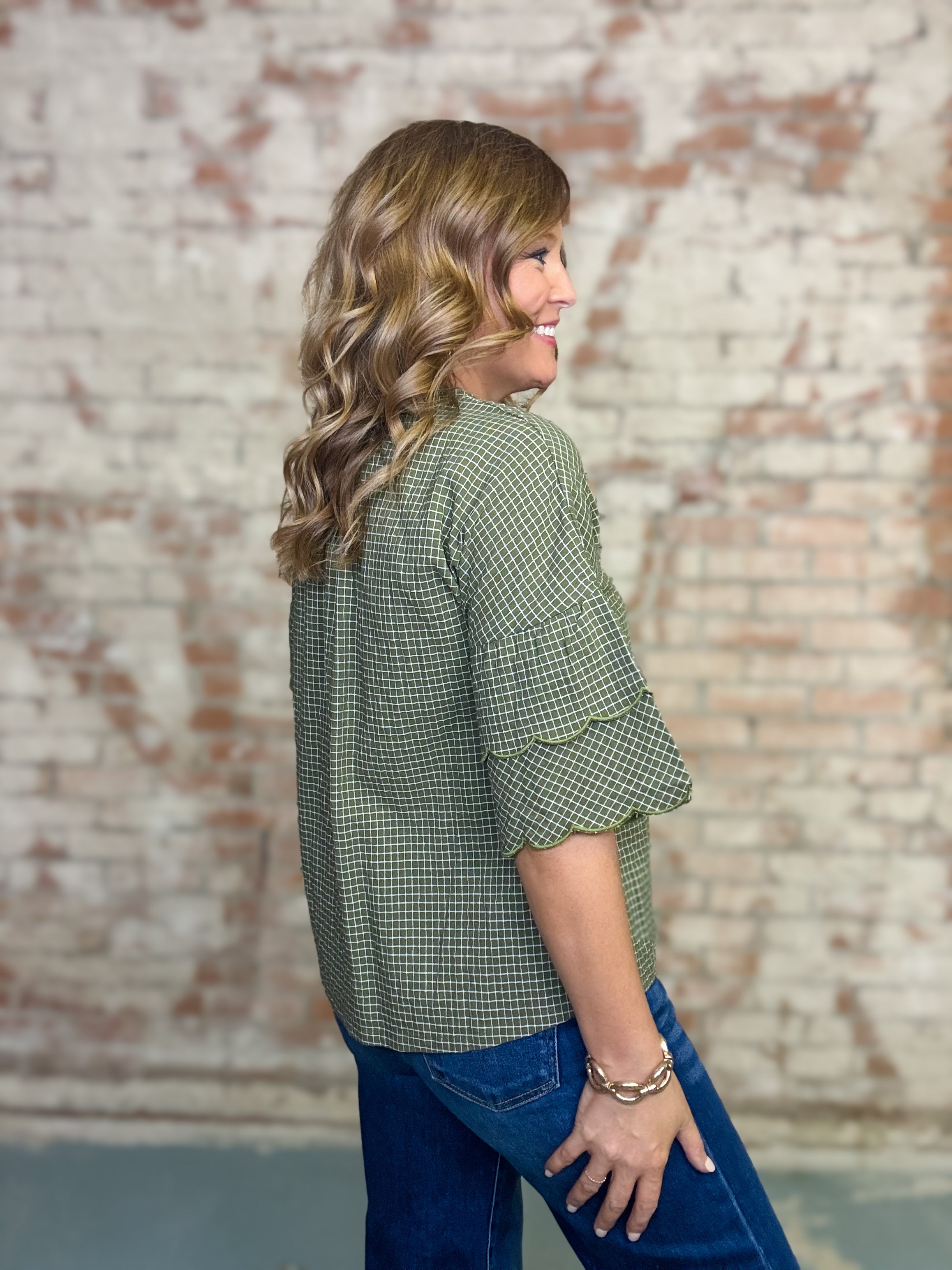 Britton Checkered Top