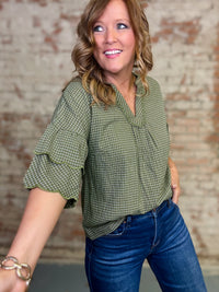 Britton Checkered Top