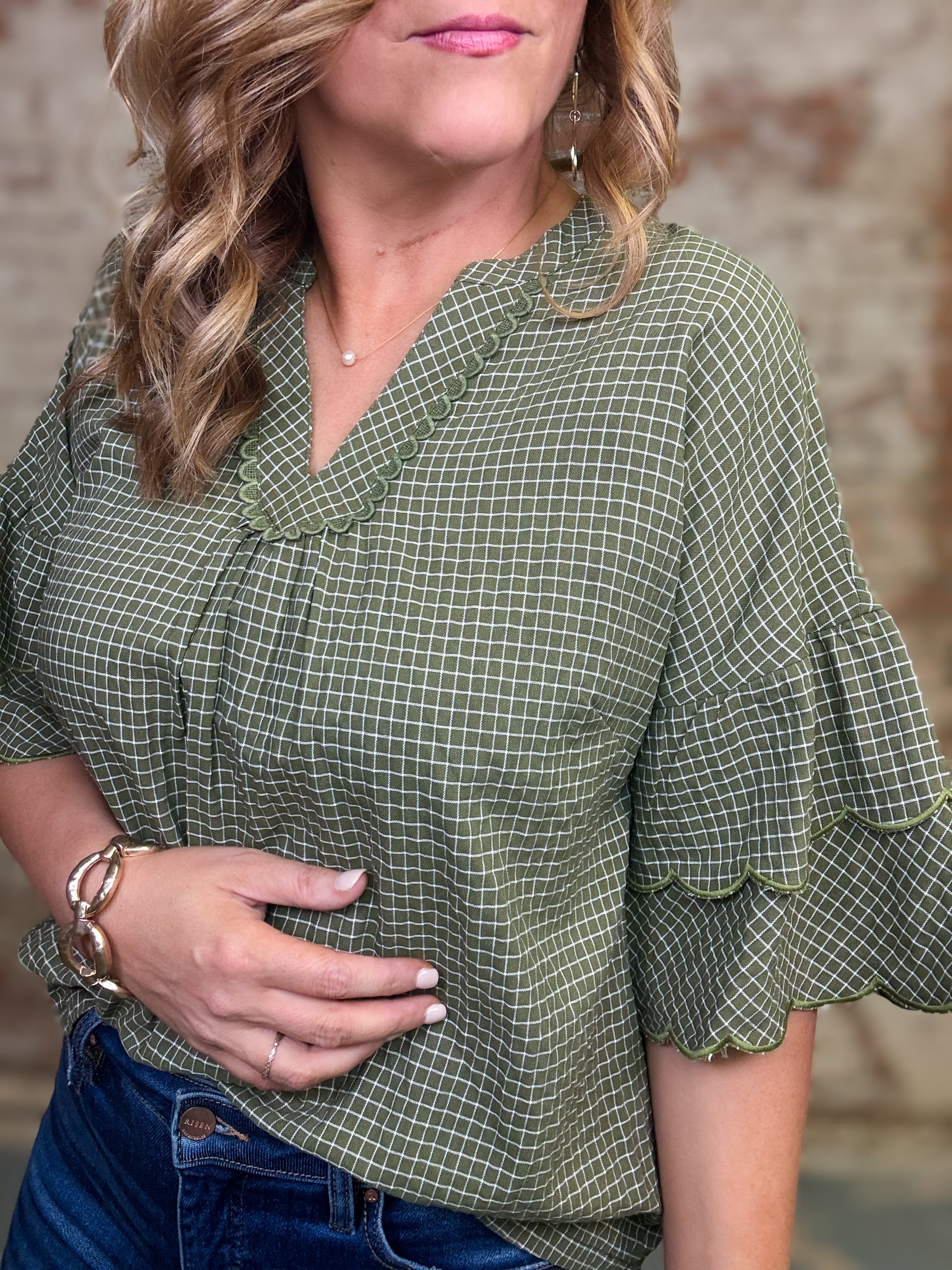 Britton Checkered Top
