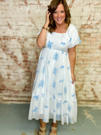 Catherine Embroidered Midi Dress