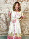 Penny Border Accent Midi Dress