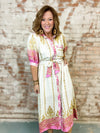 Penny Border Accent Midi Dress