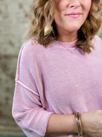 Addie Mineral Washed Sweater Top