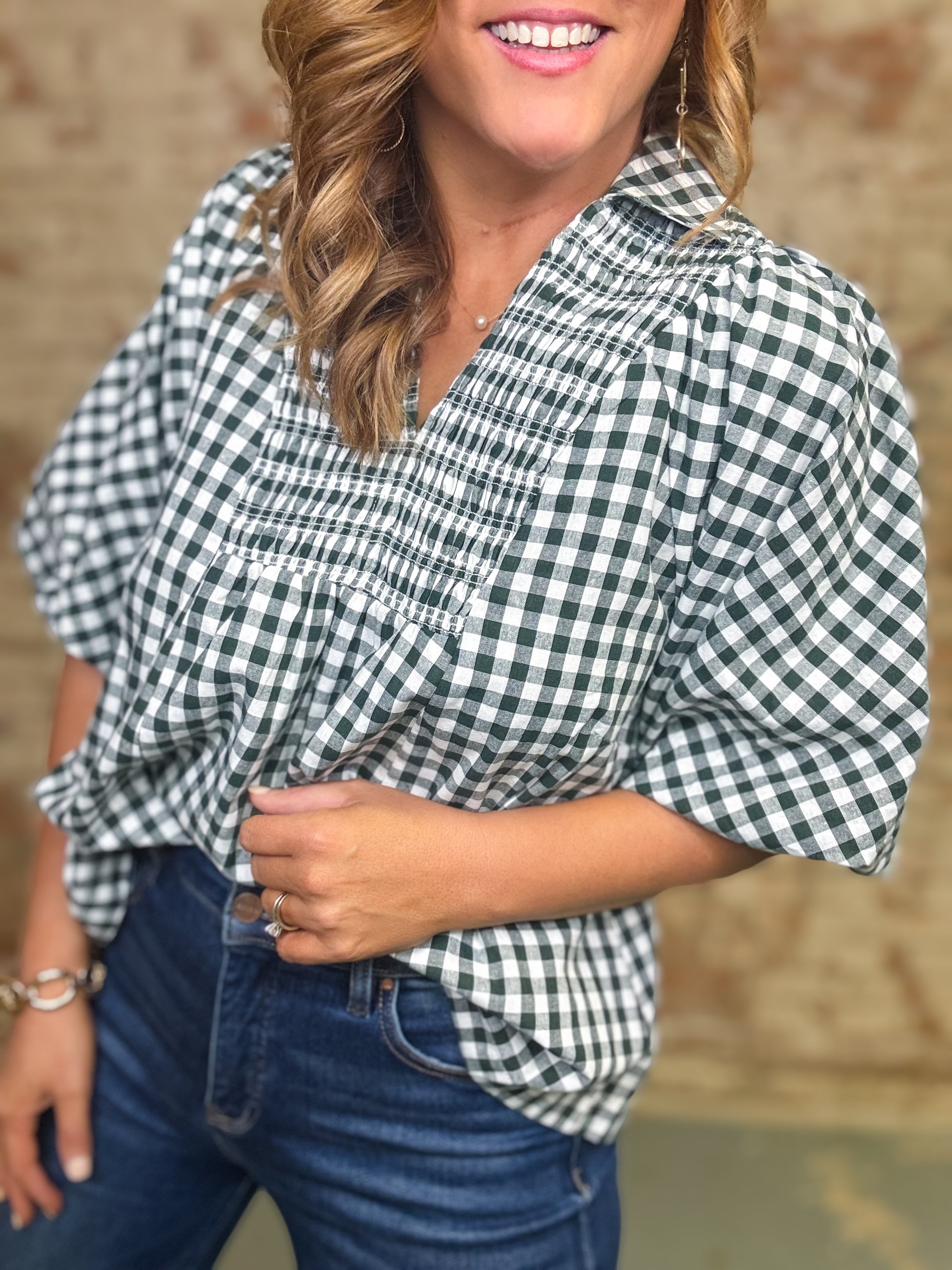 Marshall Smocked Yoke Top