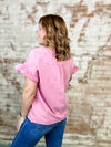 Gretchen Washed Half Button Top