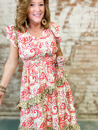 Dorothy Paisley Ruffle Tiered Dress