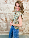 THML Arielle Floral Button Front Top