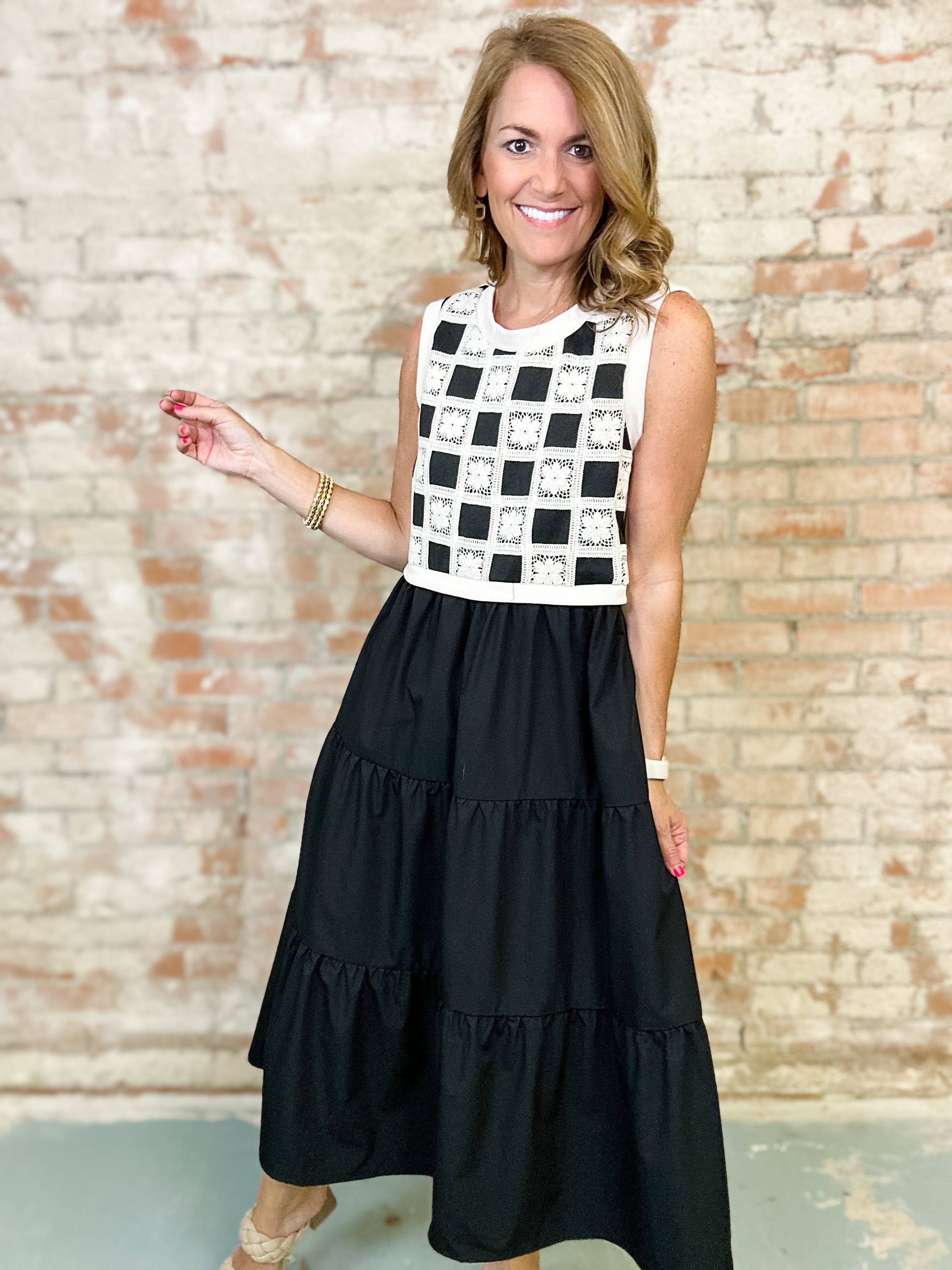 Brianne Crochet Midi Dress