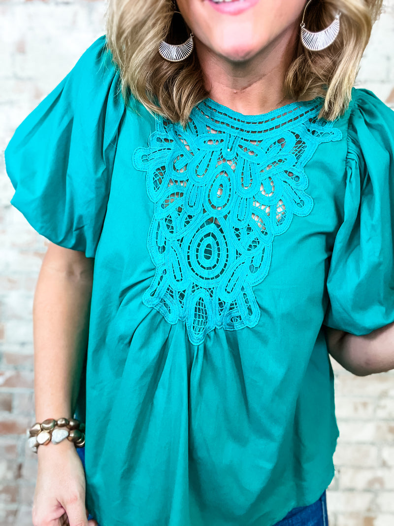 Cassia Crochet Lace Top - FINAL SALE