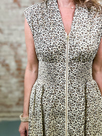 Jordan Leopard Zip Front Dress