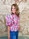 Janet Scallop Hem Floral Top