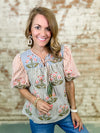 THML Kambry Embroidered Stripe Top
