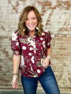 Rachel Floral Button Front Top
