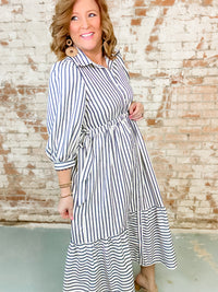 Brinkley Stripe Midi Dress