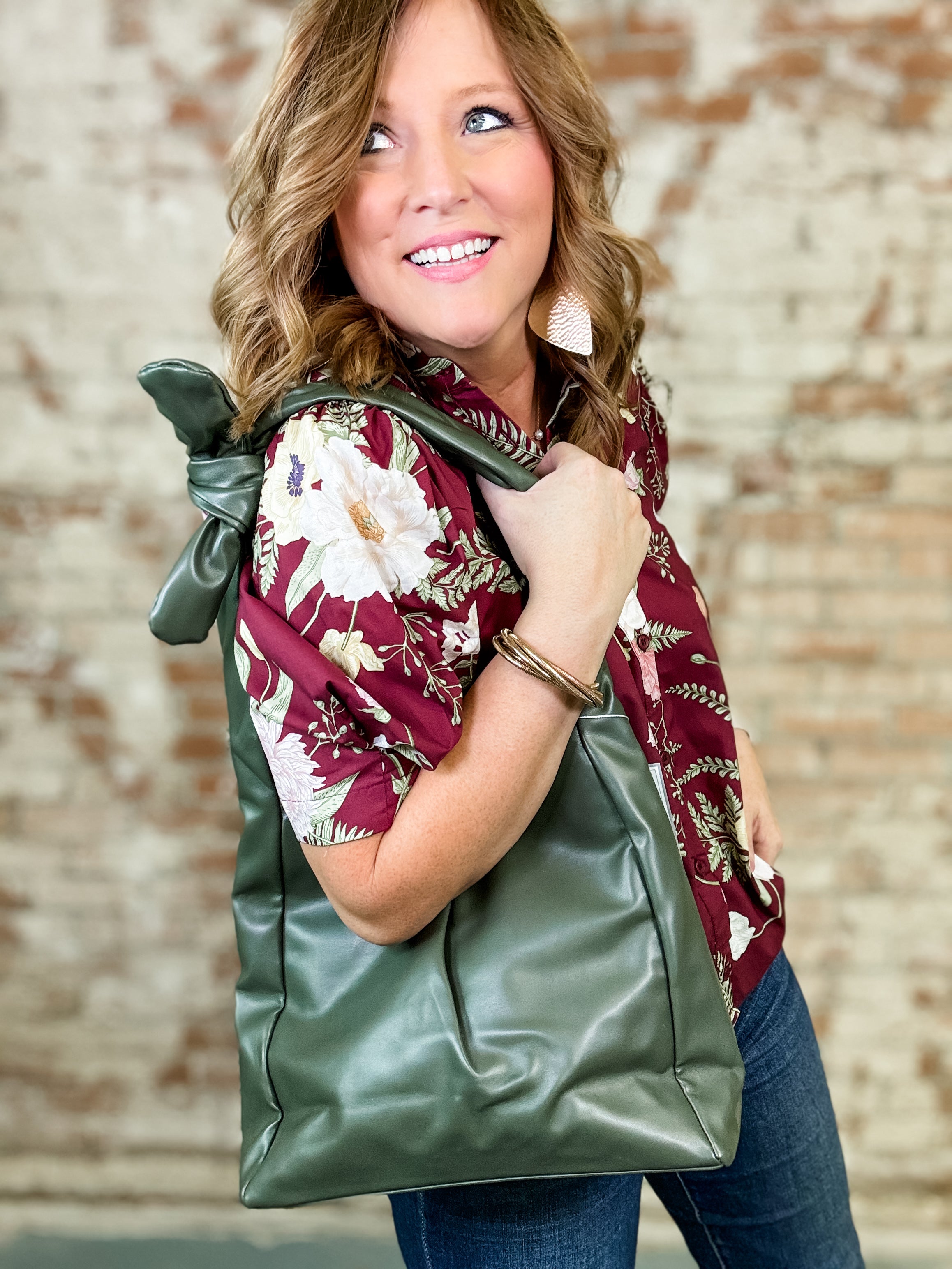 Rachel Floral Button Front Top