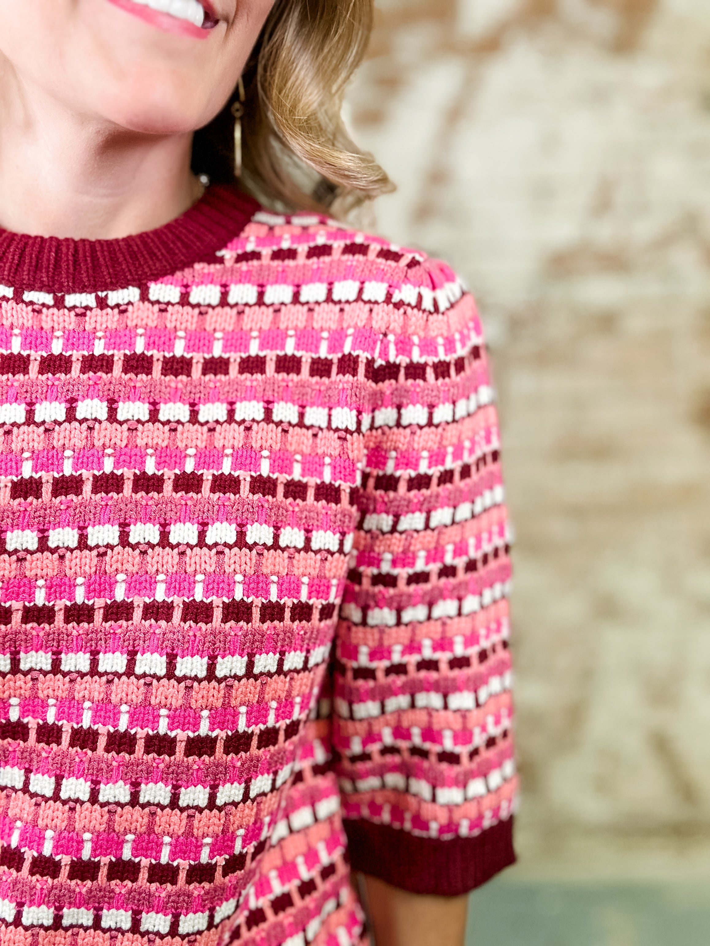THML Joanna Textured Knit Top
