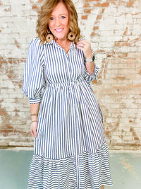 Brinkley Stripe Midi Dress