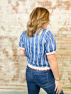 Lucy Embroidered Stripe Top