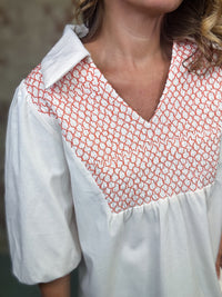 Vickie Smocked Top