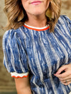 Lucy Embroidered Stripe Top