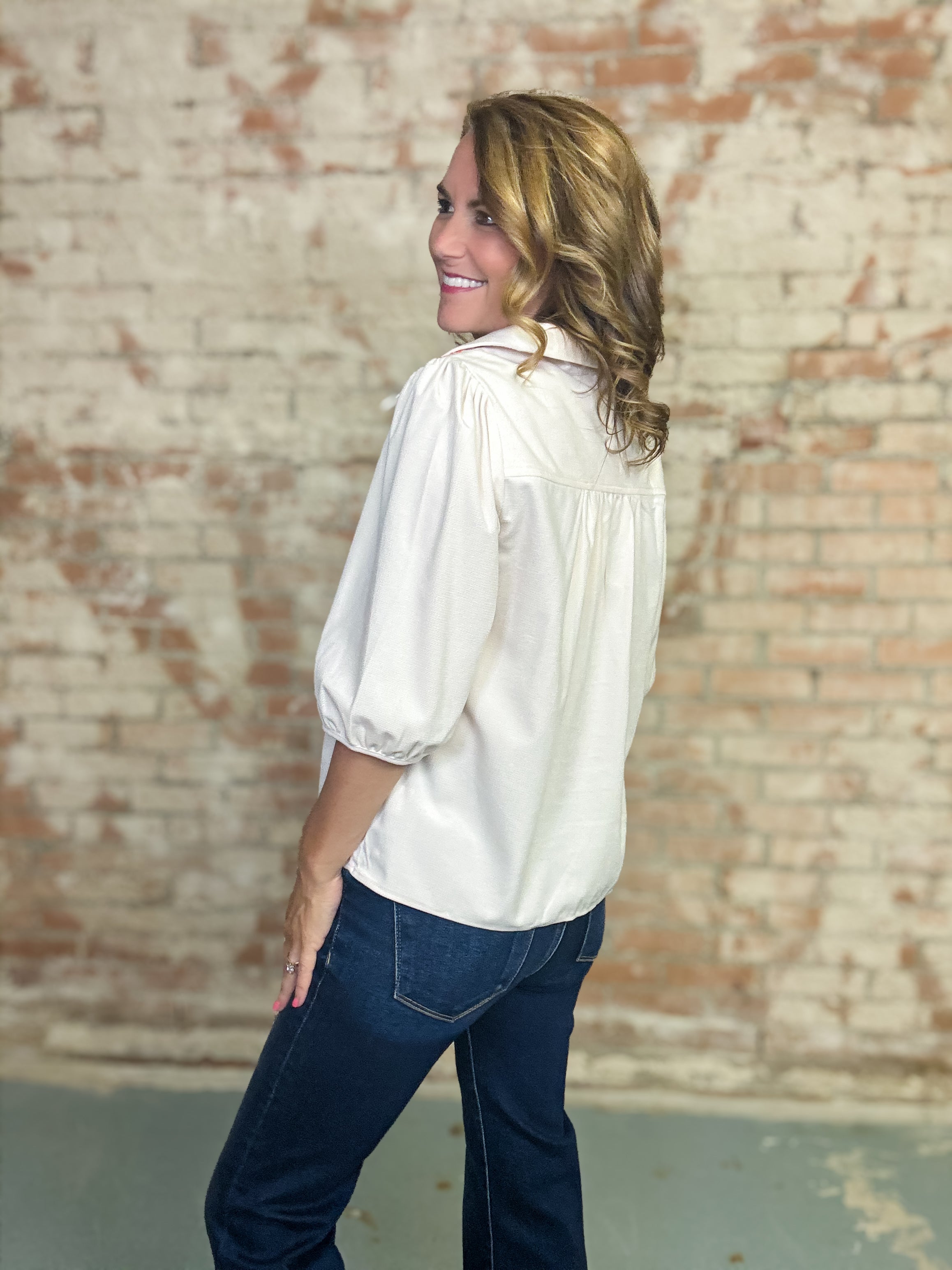 Vickie Smocked Top