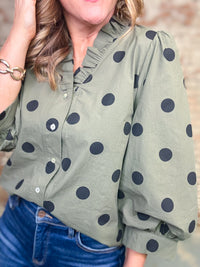 Makenna Polka Dot Top