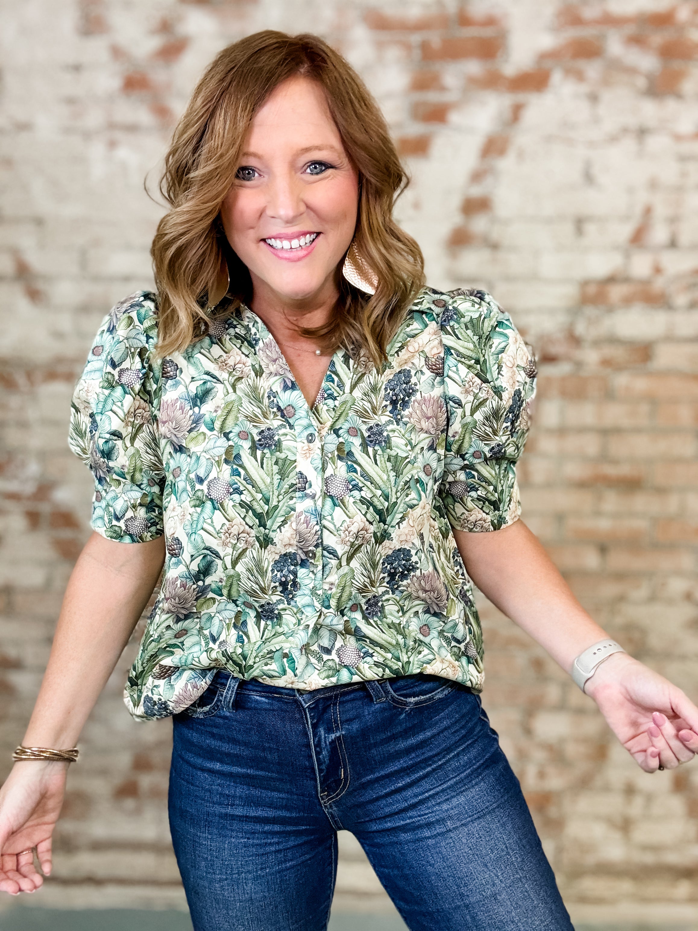 Emmie Floral Collared Top