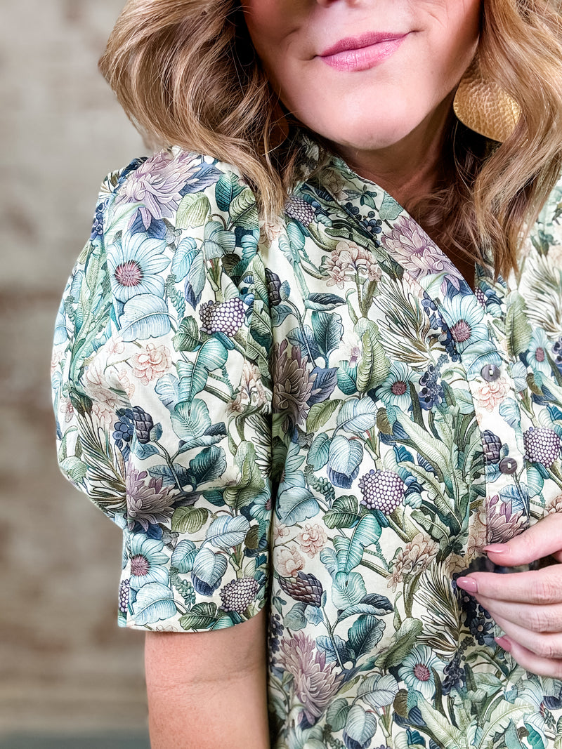 Emmie Floral Collared Top