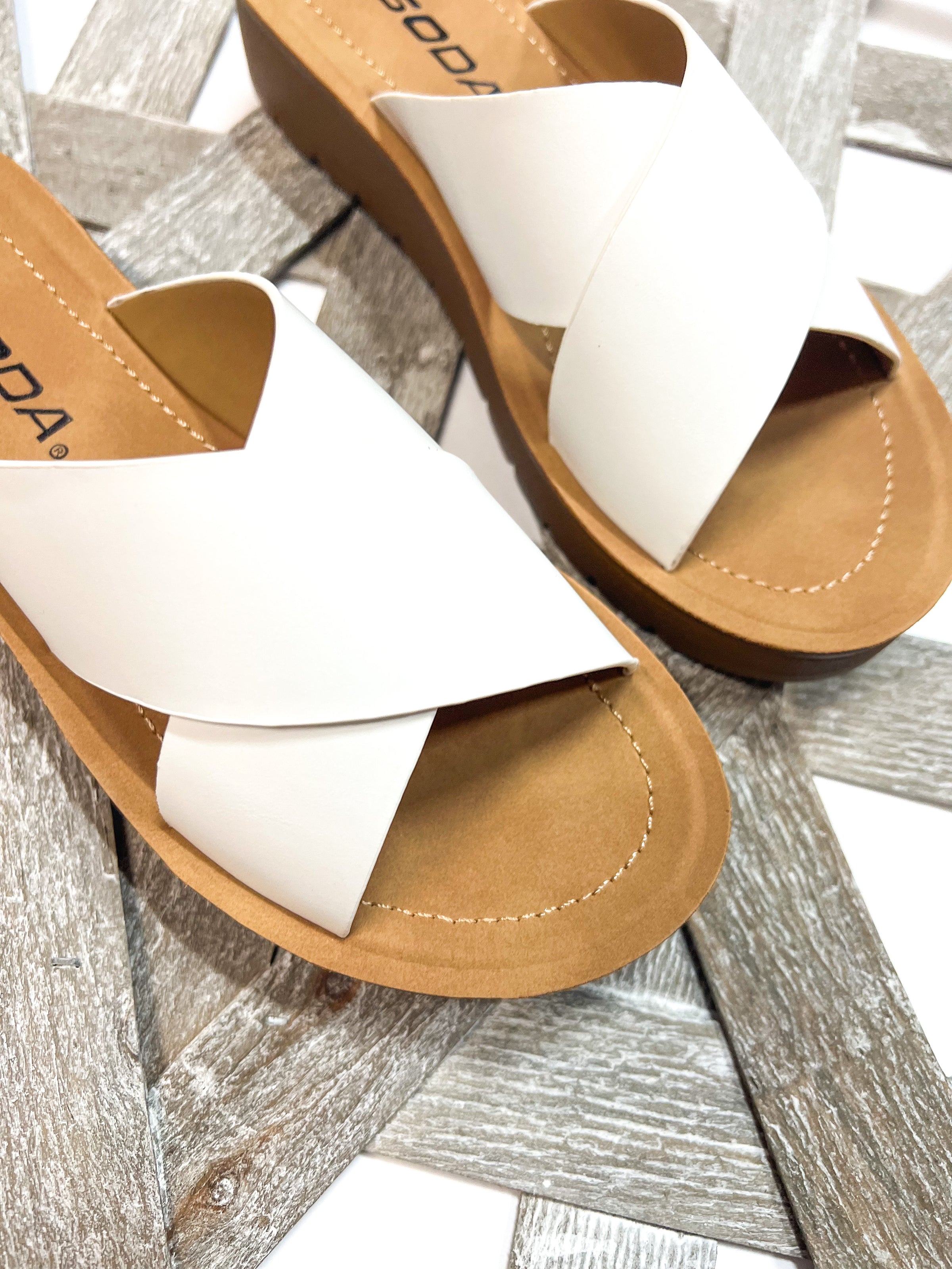 Lucy White Sandal