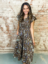 Debra Bow Detail Midi Dress