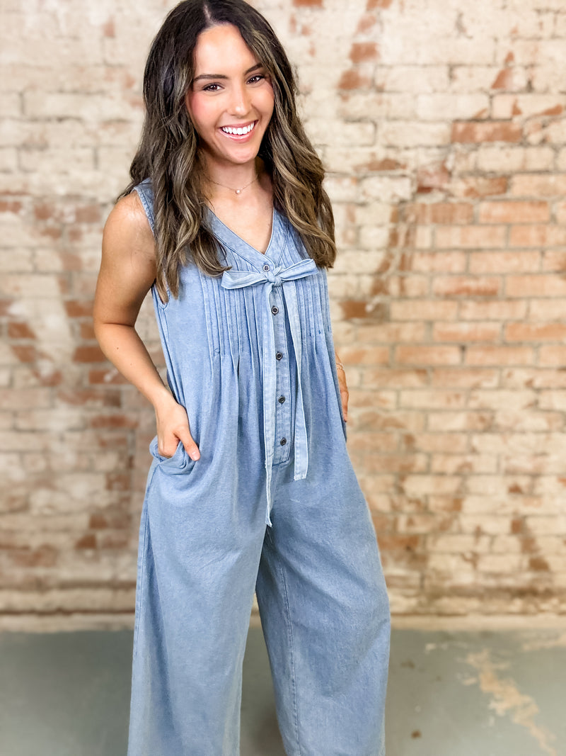 Debbie Pintuck Denim Jumpsuit