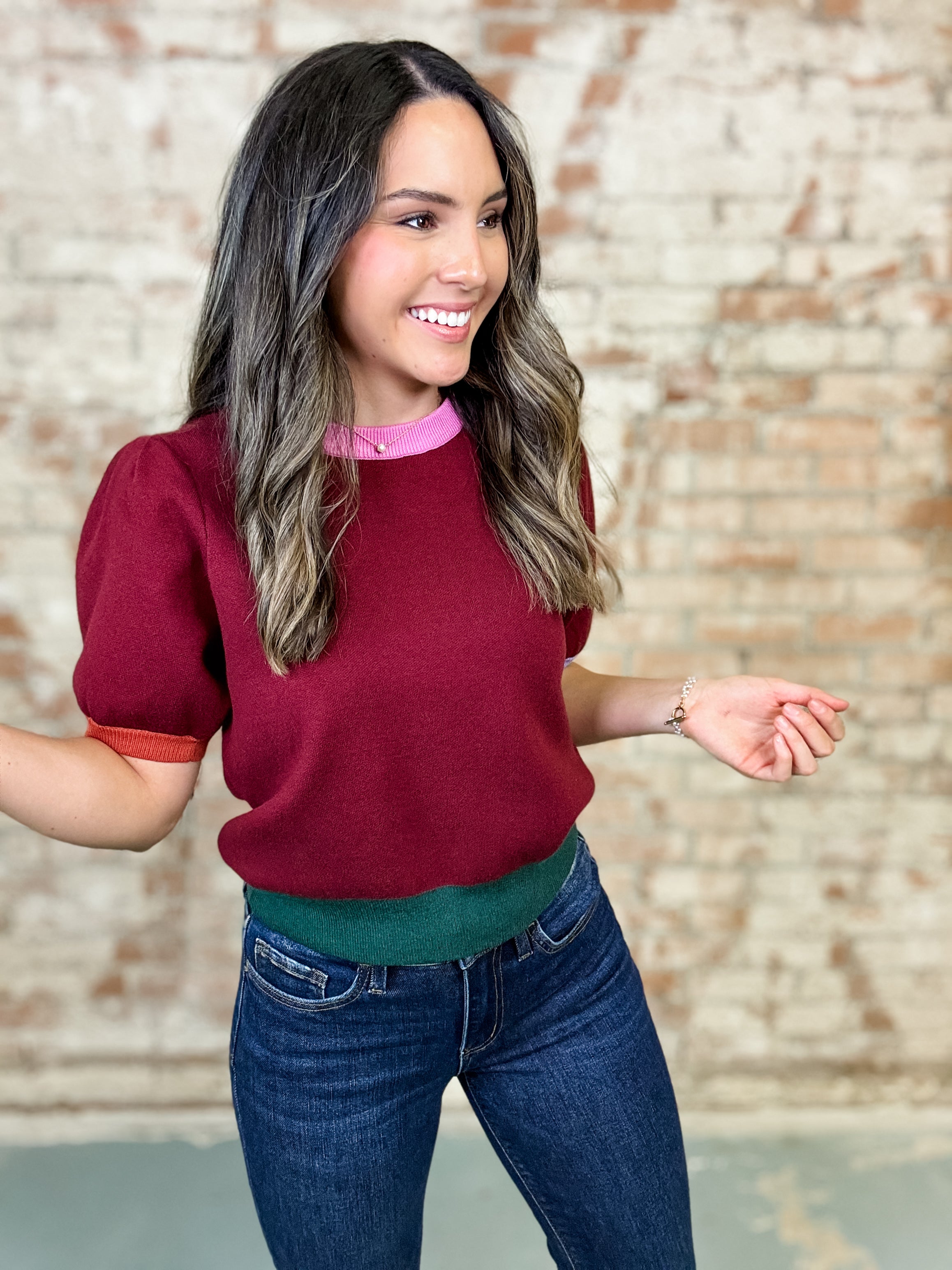 Haleigh Colorblock Knit Top