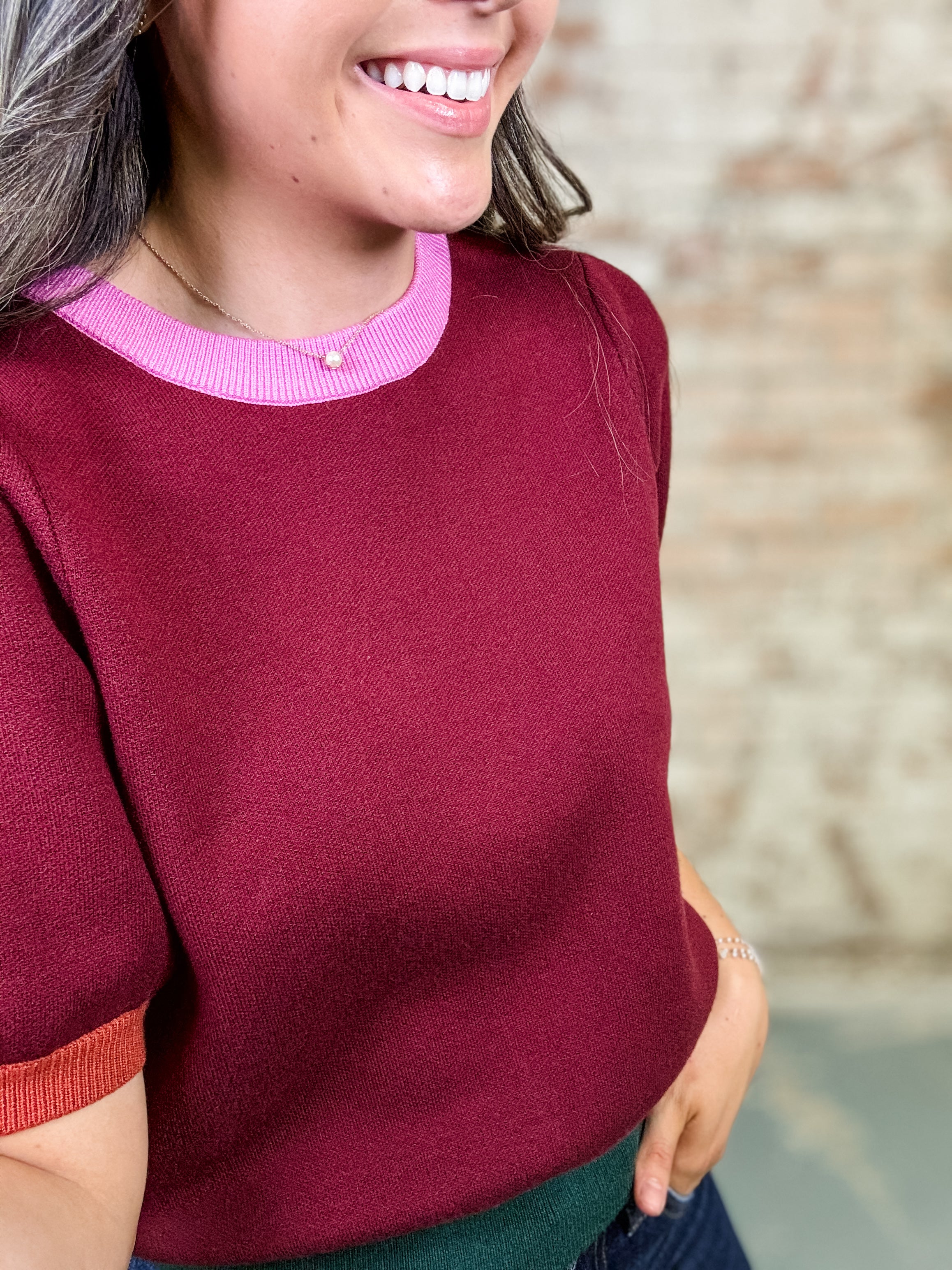 Haleigh Colorblock Knit Top