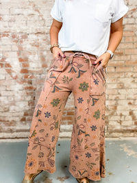 Taffe Floral Print Pants