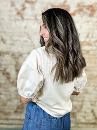 Candace Contrast Stitch Top