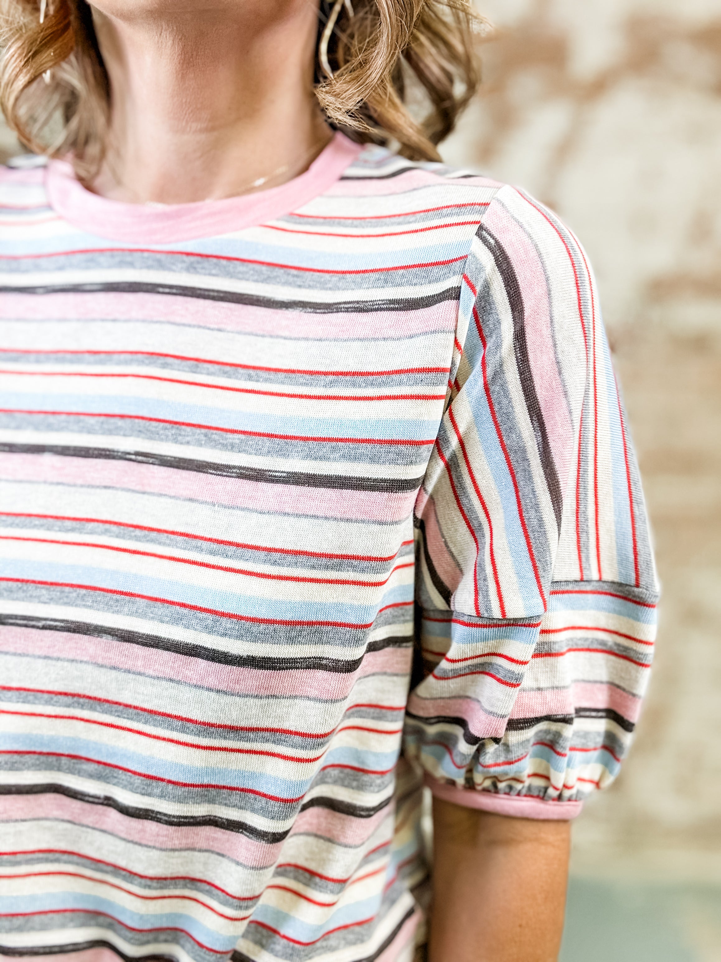 THML Marquette Stripe Knit Top